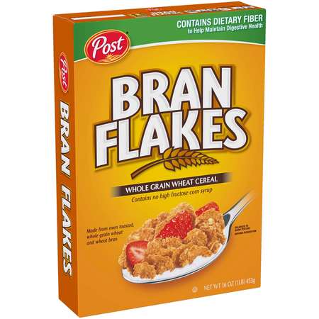 Post Bran Flakes Cereal 16 oz. Box, PK12 -  88052